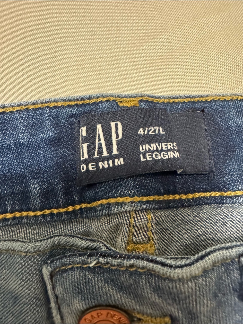 GAP Denim Two-Tone Universal Legging Super Stretch Jeans - Picture 2 of 7